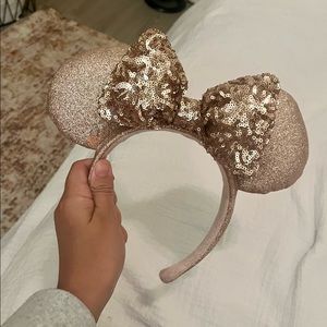 Rose gold sequin Minnie Mouse Ears - Official Walt Disney World